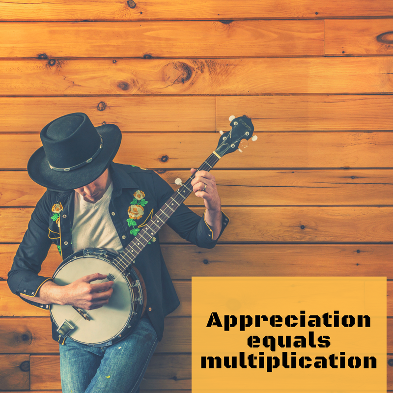 Appreciation equals multiplication
